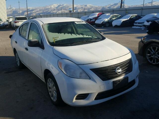 3N1CN7AP6EL815478 - 2014 NISSAN VERSA S WHITE photo 1