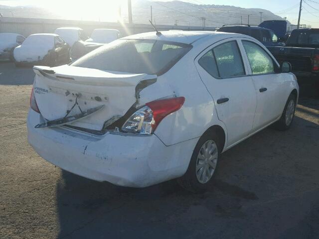 3N1CN7AP6EL815478 - 2014 NISSAN VERSA S WHITE photo 4