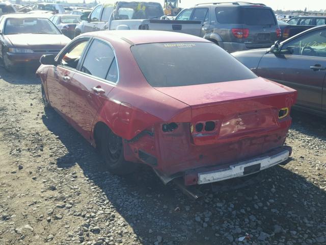 JH4CL95834C011391 - 2004 ACURA TSX RED photo 3