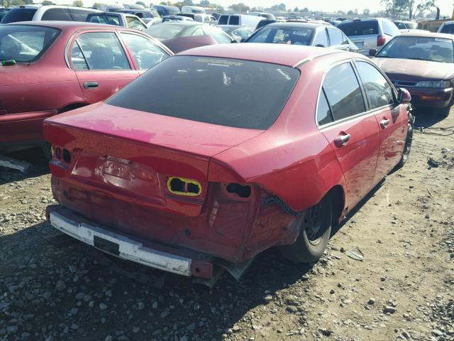 JH4CL95834C011391 - 2004 ACURA TSX RED photo 4