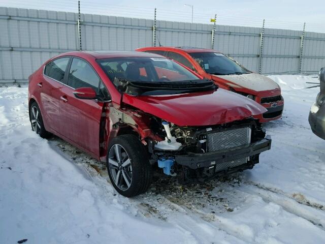 3KPFN4A82HE051235 - 2017 KIA FORTE EX RED photo 1