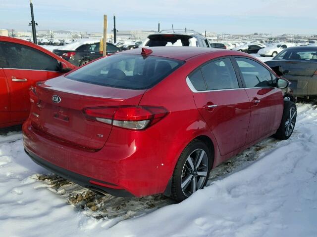 3KPFN4A82HE051235 - 2017 KIA FORTE EX RED photo 4