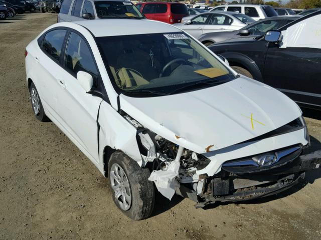 KMHCT4AE0EU698014 - 2014 HYUNDAI ACCENT GLS WHITE photo 1