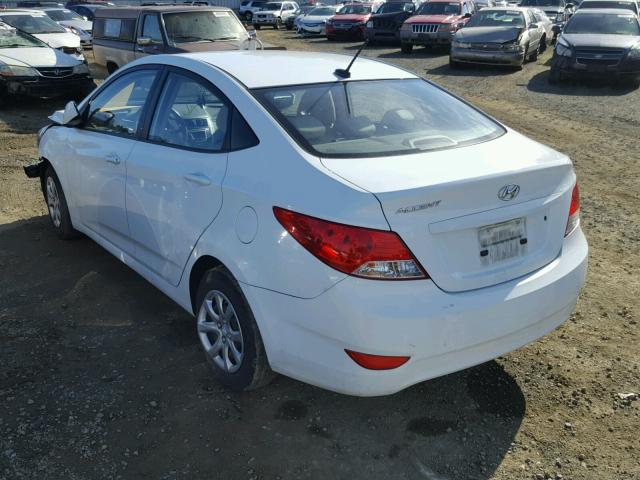 KMHCT4AE0EU698014 - 2014 HYUNDAI ACCENT GLS WHITE photo 3