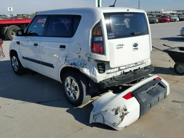 KNDJT2A13A7029354 - 2010 KIA SOUL WHITE photo 3