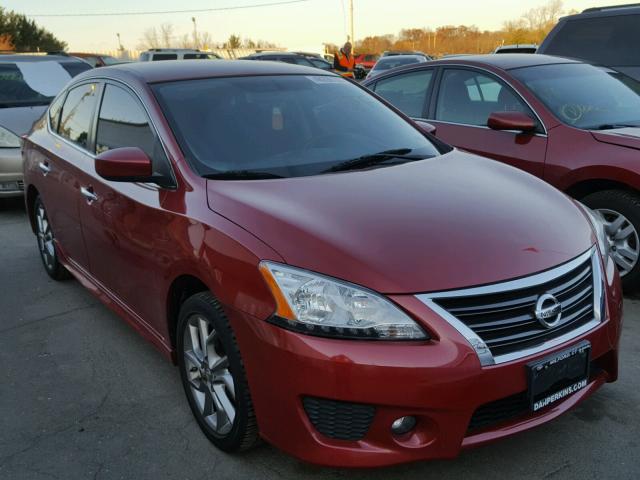 3N1AB7AP0DL662854 - 2013 NISSAN SENTRA S BURGUNDY photo 1