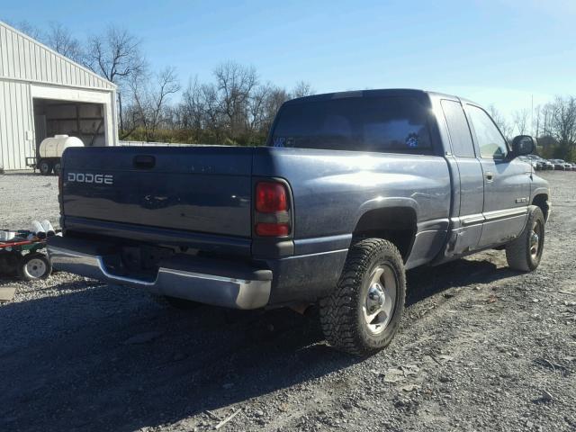 1B7HC13Y61J587124 - 2001 DODGE RAM 1500 BLUE photo 4