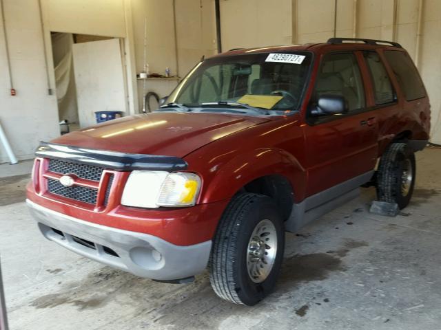 1FMYU60E31UA14308 - 2001 FORD EXPLORER S BURGUNDY photo 2