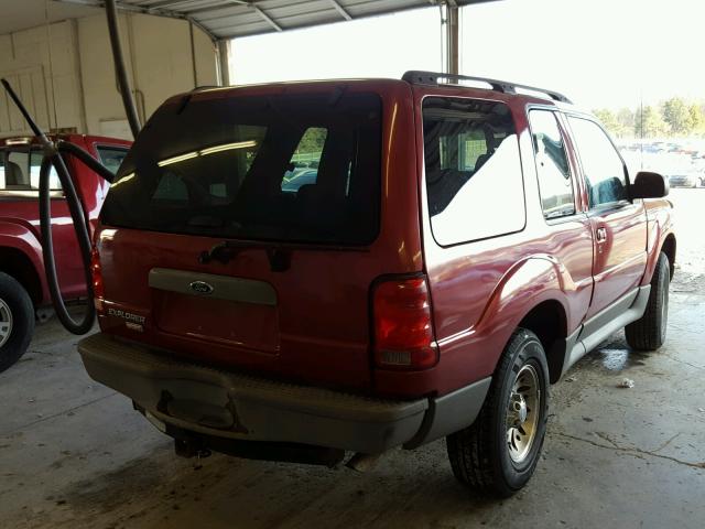 1FMYU60E31UA14308 - 2001 FORD EXPLORER S BURGUNDY photo 4