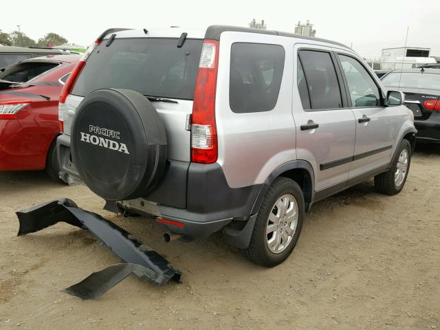 JHLRD68866C026203 - 2006 HONDA CR-V EX SILVER photo 4