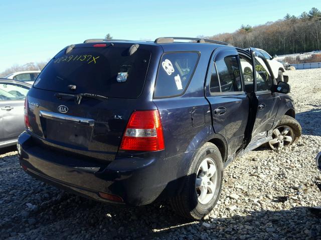 KNDJC735685828399 - 2008 KIA SORENTO EX BLUE photo 4