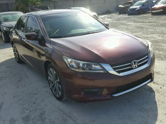 1HGCR2F53EA292540 - 2014 HONDA ACCORD SPO BURGUNDY photo 1