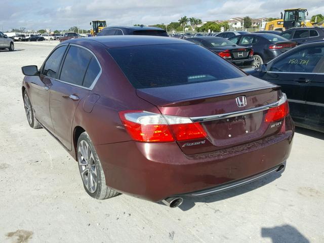 1HGCR2F53EA292540 - 2014 HONDA ACCORD SPO BURGUNDY photo 3