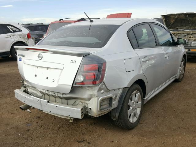 3N1AB6AP5CL749464 - 2012 NISSAN SENTRA 2.0 SILVER photo 4