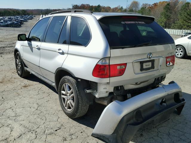 5UXFA13565LY14730 - 2005 BMW X5 3.0I SILVER photo 3