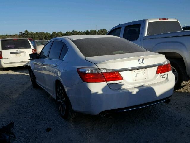 1HGCR2F51EA047171 - 2014 HONDA ACCORD SPO WHITE photo 3