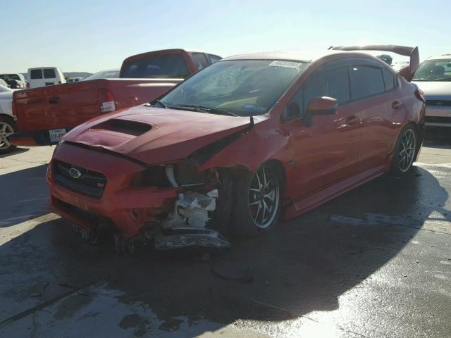 JF1VA2S63F9825072 - 2015 SUBARU WRX STI RED photo 2