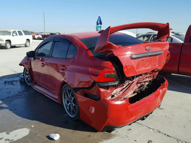 JF1VA2S63F9825072 - 2015 SUBARU WRX STI RED photo 3