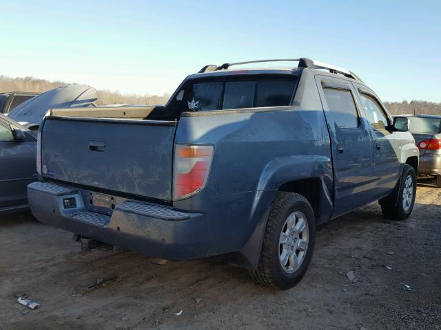 2HJYK16556H549764 - 2006 HONDA RIDGELINE BLUE photo 4