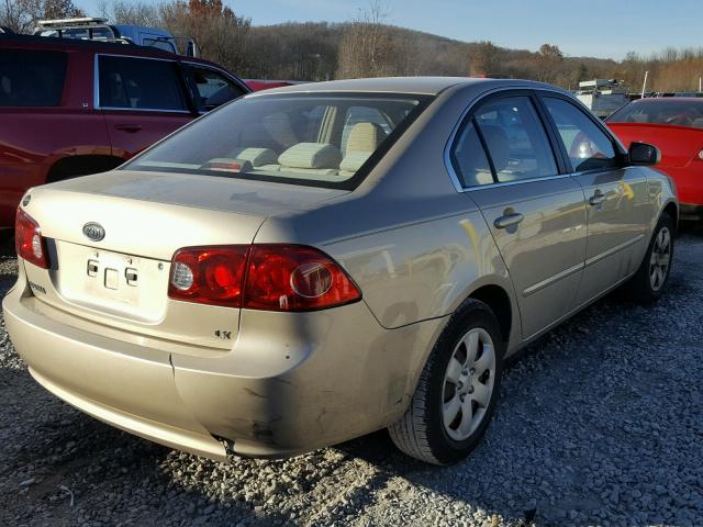 KNAGE123775094630 - 2007 KIA OPTIMA LX GOLD photo 4