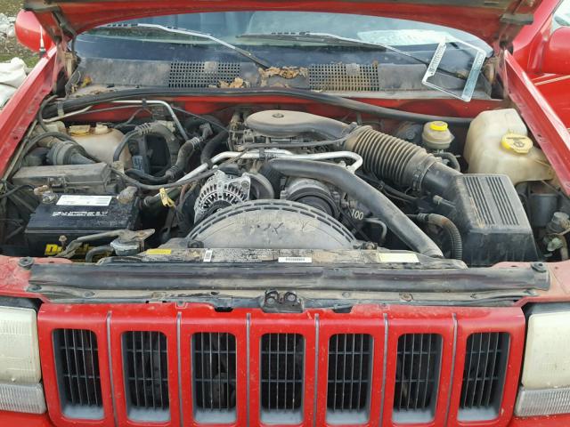 1J4GZ78Y1VC552307 - 1997 JEEP GRAND CHER RED photo 7