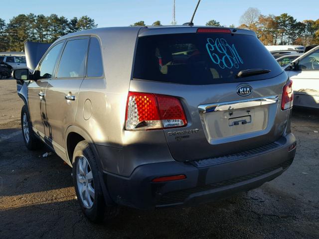 5XYKT3A10CG202277 - 2012 KIA SORENTO BA GRAY photo 3