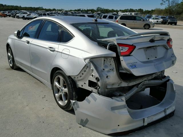 3FA6P0HR3DR101568 - 2013 FORD FUSION SE SILVER photo 3