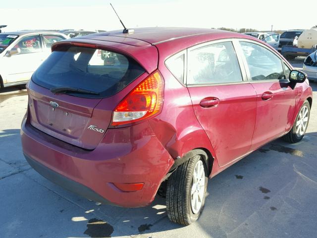 3FADP4EJ0BM121705 - 2011 FORD FIESTA SE MAROON photo 4