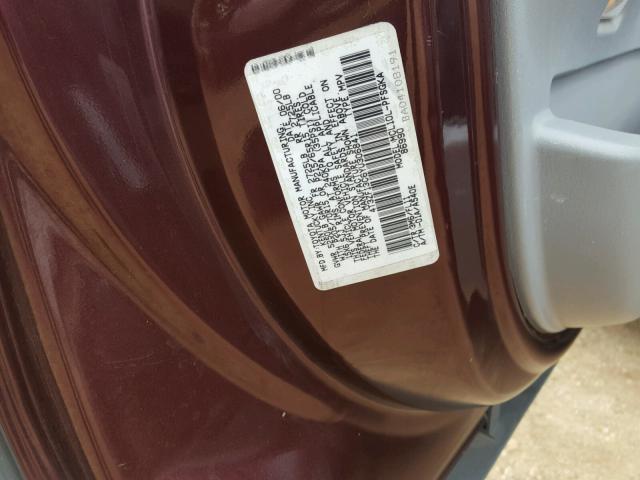 4T3ZF13C6YU306841 - 2000 TOYOTA SIENNA LE MAROON photo 10