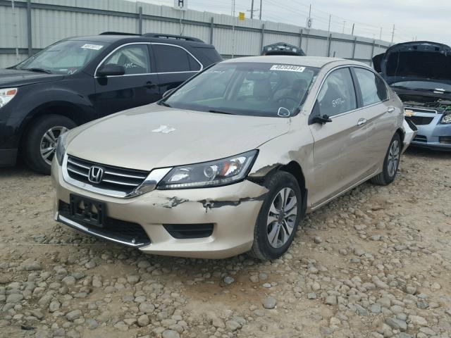 1HGCR2F38EA260259 - 2014 HONDA ACCORD LX GOLD photo 2