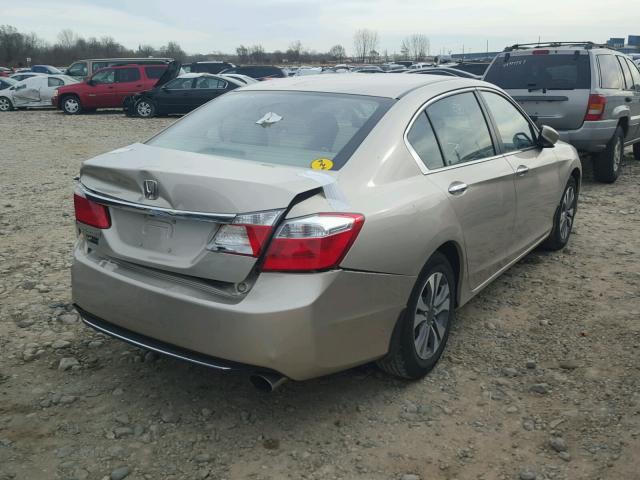 1HGCR2F38EA260259 - 2014 HONDA ACCORD LX GOLD photo 4