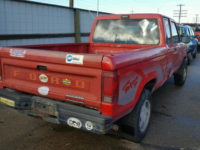 1FTCR15T7NTA83346 - 1992 FORD RANGER SUP RED photo 4