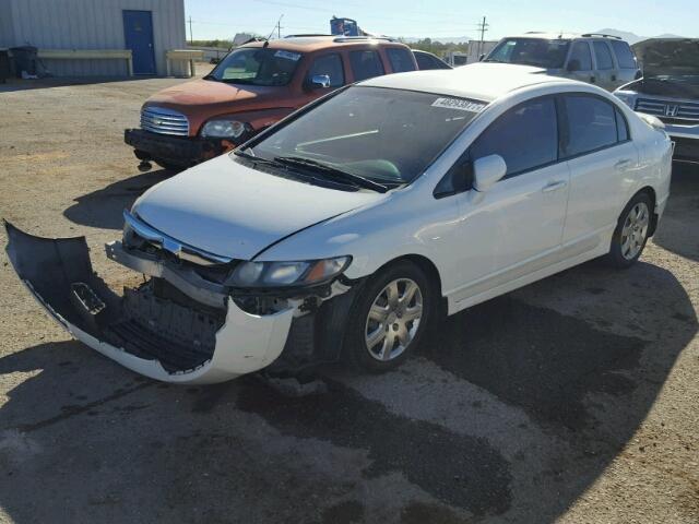 19XFA1F55AE002304 - 2010 HONDA CIVIC LX WHITE photo 2