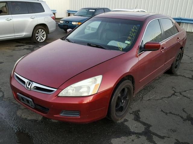 1HGCM66566A051305 - 2006 HONDA ACCORD EX 红色 照片 2