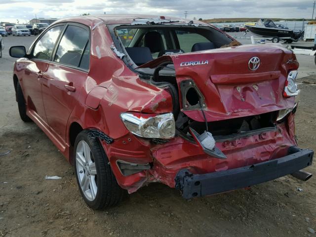 1NXBE40E49Z025045 - 2009 TOYOTA COROLLA XR 红色 照片 3