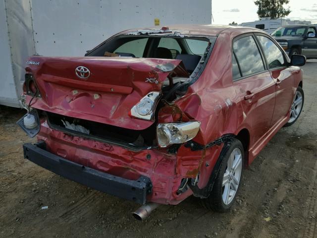 1NXBE40E49Z025045 - 2009 TOYOTA COROLLA XR 红色 照片 4