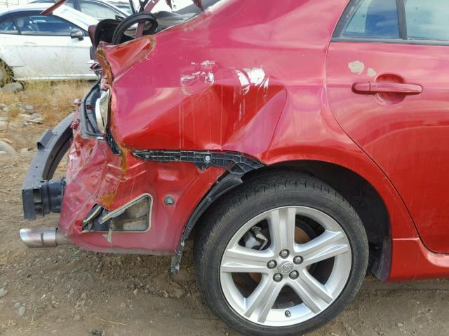 1NXBE40E49Z025045 - 2009 TOYOTA COROLLA XR 红色 照片 9
