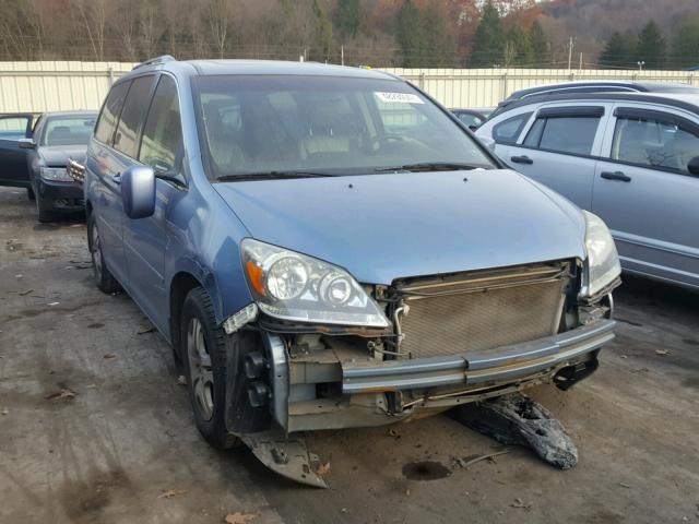 5FNRL38767B118776 - 2007 HONDA ODYSSEY EX BLUE photo 1