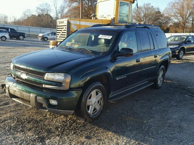 1GNES16S136117092 - 2003 CHEVROLET TRAILBLAZE GREEN photo 2