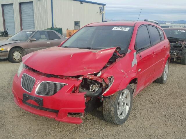 5Y2SM63875Z418849 - 2005 PONTIAC VIBE RED photo 2