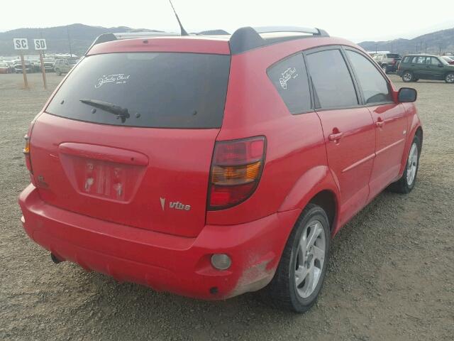 5Y2SM63875Z418849 - 2005 PONTIAC VIBE RED photo 4