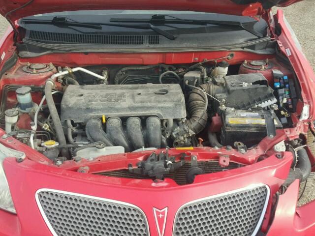 5Y2SM63875Z418849 - 2005 PONTIAC VIBE RED photo 7