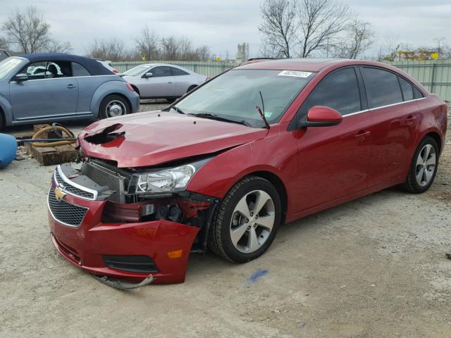 1G1PG5S95B7111634 - 2011 CHEVROLET CRUZE LT RED photo 2