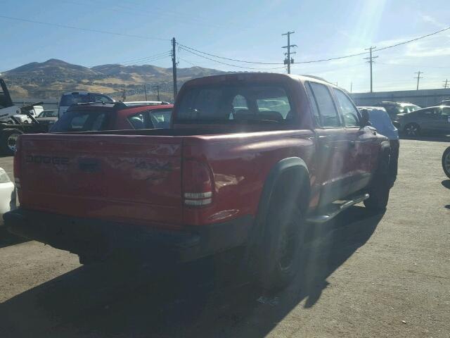 1B7GG2AN5YS792128 - 2000 DODGE DAKOTA QUA RED photo 4