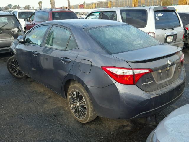 5YFBURHE6EP178137 - 2014 TOYOTA COROLLA L GRAY photo 3