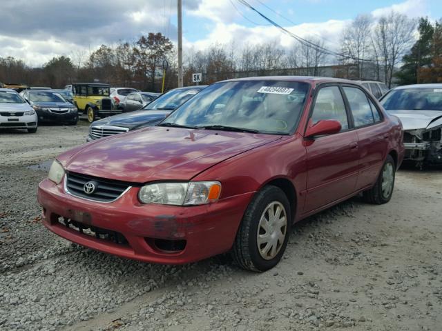 2T1BR12E51C465801 - 2001 TOYOTA COROLLA CE RED photo 2