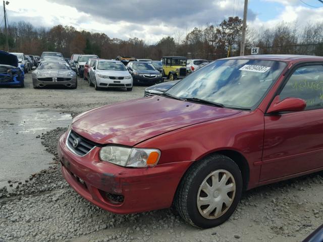 2T1BR12E51C465801 - 2001 TOYOTA COROLLA CE RED photo 9