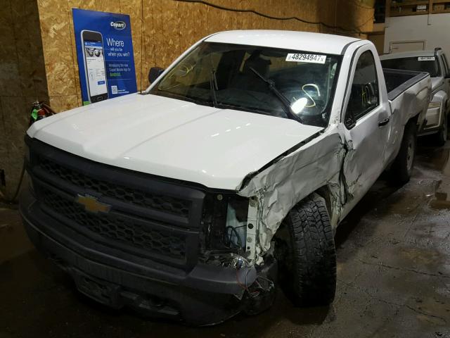 1GCNKPEC5EZ299421 - 2014 CHEVROLET SILVERADO WHITE photo 2