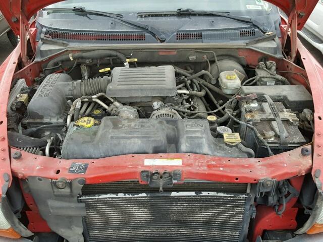 1B4HS38NX2F104345 - 2002 DODGE DURANGO SP RED photo 7