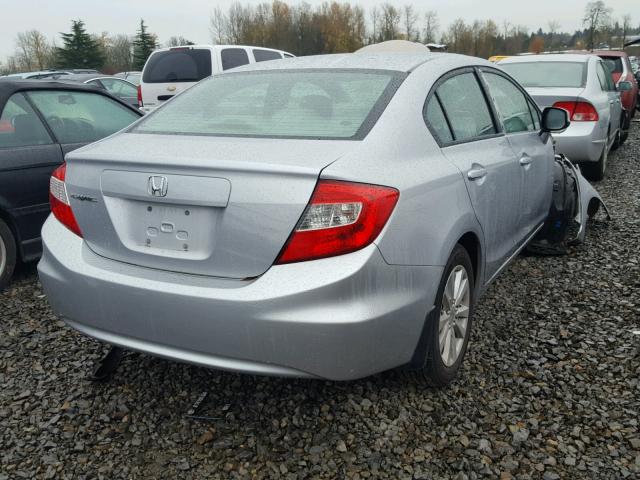 19XFB2F84CE310970 - 2012 HONDA CIVIC EX SILVER photo 4